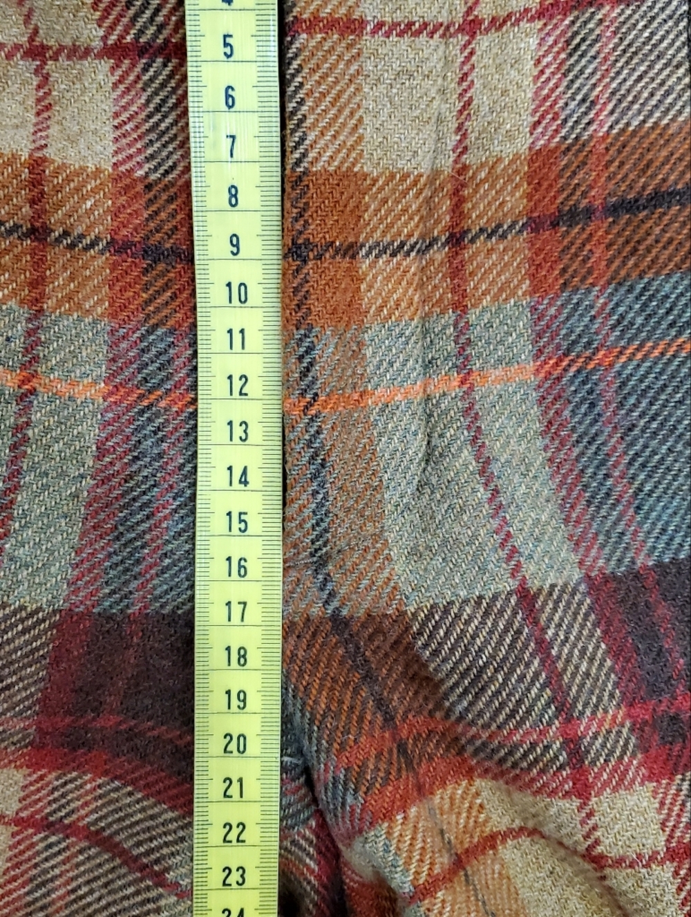 GBS Project Plaid 100% Wool Blend Women’s Pants Made In Italy - Picture 13 of 15